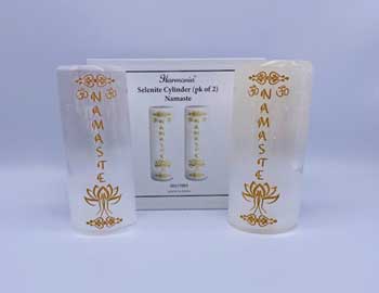 Namaste Selenite Harmonizer (set Of 2)