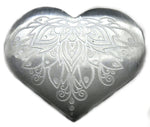 3" Selenite Heart , Lotus