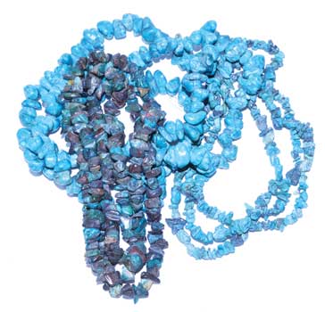 32" Turquoise Color Chip Necklace