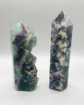 1.7-2.5# Fluorite, Natural 1 Side Obelisk