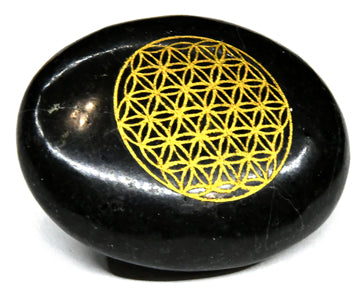 Tourmailne Flower Of Life Palm Stone