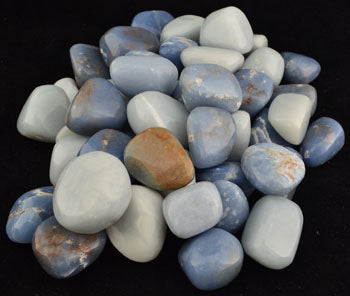 1 Lb Angelite Tumbled Stones