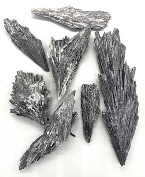 1 Lb Black Kyanite, Broom Untumbled Stones