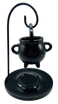 4 1-2" X 7" Hanging Metal Cauldron Or Oil Diffuser