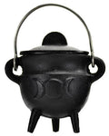 Triple Moon Cast Iron Cauldron W- Lid 2 3-4"