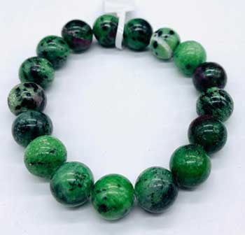 12mm Ruby Zoisite Bracelet