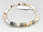 4mm Agate, White & Black Bracelet