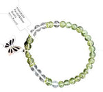 6mm Peridot- Quartz Butterfly Bracelet