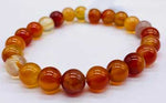 8mm Agate, Red Bracelet