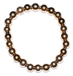 8mm Gold Plated Hematite Bracelet