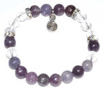 8mm Lepidolite With Double Spiral