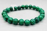 8mm Malachite, Synthetic Bracelet