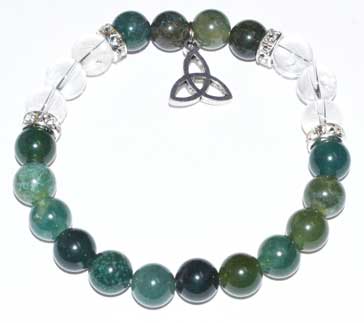 8mm Moss, Green- Triquetra