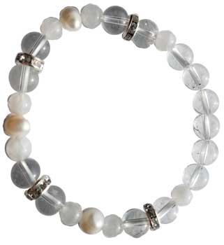 8mm Quartz- Rainbow Moonstone Pearl