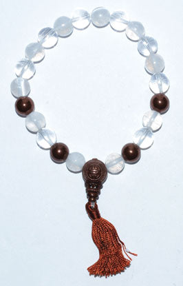 8mm Selenite- Qtz- Copper Tassel