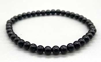 4mm Black Tourmaline Stretch Bracelet