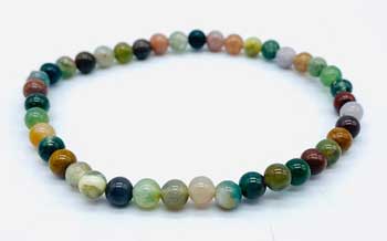 4mm Moss Agate Stretch Bracelet