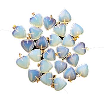 3-4" (20mm) Opalite Heart (pack Of 24)