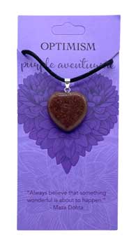 Optimism Purple Aventurine Heart