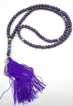 Goddess, Amethyst & Lapis Japmala