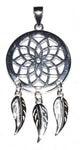 3-4" Dreamcatcher Sterling Pendant