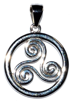 5-8" Trinity Spiral Sterling Pendant