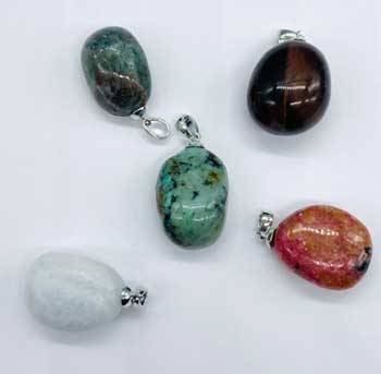 ~3-4" Stone Various Pendant