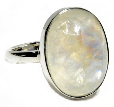 Size 6 Rainbow Moonstone Ring