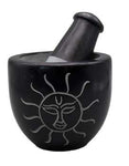 3" Sun Soapstone Mortar & Pestle Set