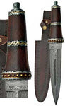 Dirk Wod Damascus Athame 13 3-4"