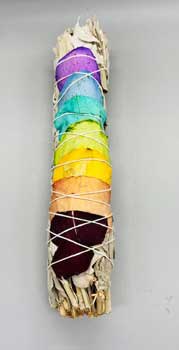 9" Chakra Sage Smudge Stick