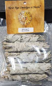 White Sage Smudge Stick 12pk 3 1-2"