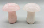 (set Of 2) 1 3-4" Mushroom Rose Quartz