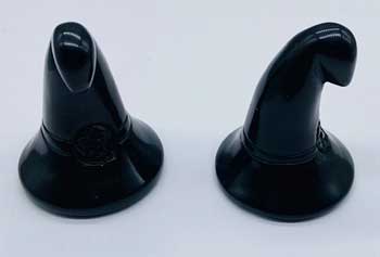 (set Of 2) 1 3-4" Witch's Hat Obsidian, Black