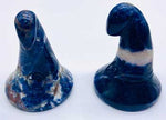 (set Of 2) 1 3-4" Witch's Hat Sodalite