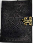 5" x 7" Black Pentagram leather w/ latch