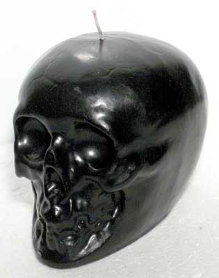 Black Skull Candle 3 1/2"