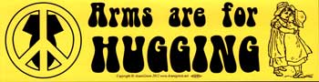 Arms Are For Hugging bumper sticker