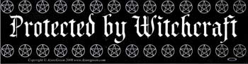 Protected By Witchcraft bumper sticker