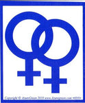 Female/Female bumper sticker