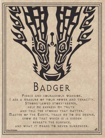 Badger Prayer poster