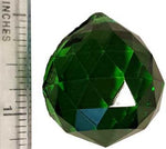 30 mm Green faceted crystal ball
