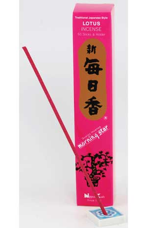Lotus morning star stick incense & holder 50 pack