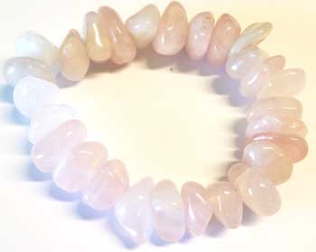 Rose Quartz gemstone bracelet stretch